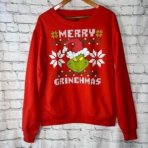 Grinch NWT Women's Merry Grinchmas Graphic Crewneck Sweatshirt Size Medium